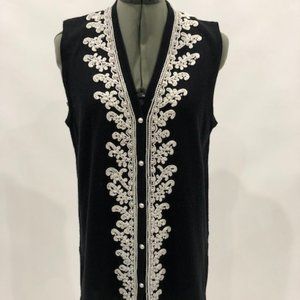 Theomiles Elegant Beaded Sweater Vest